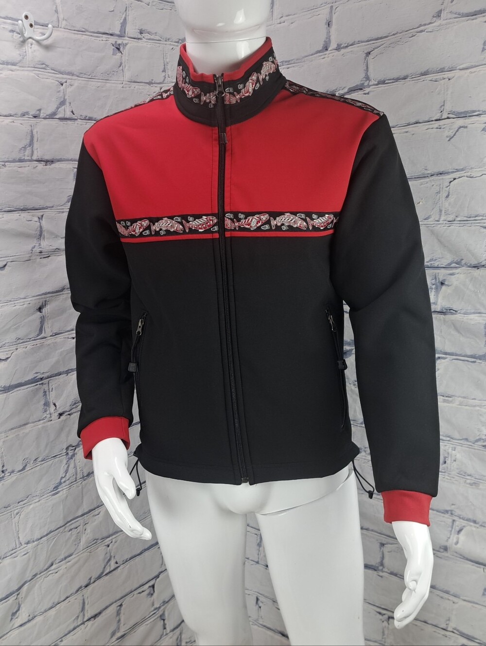 Copper River Fleece Alaska Men's Full Zip Jacket Native Inuit Softshell Small
